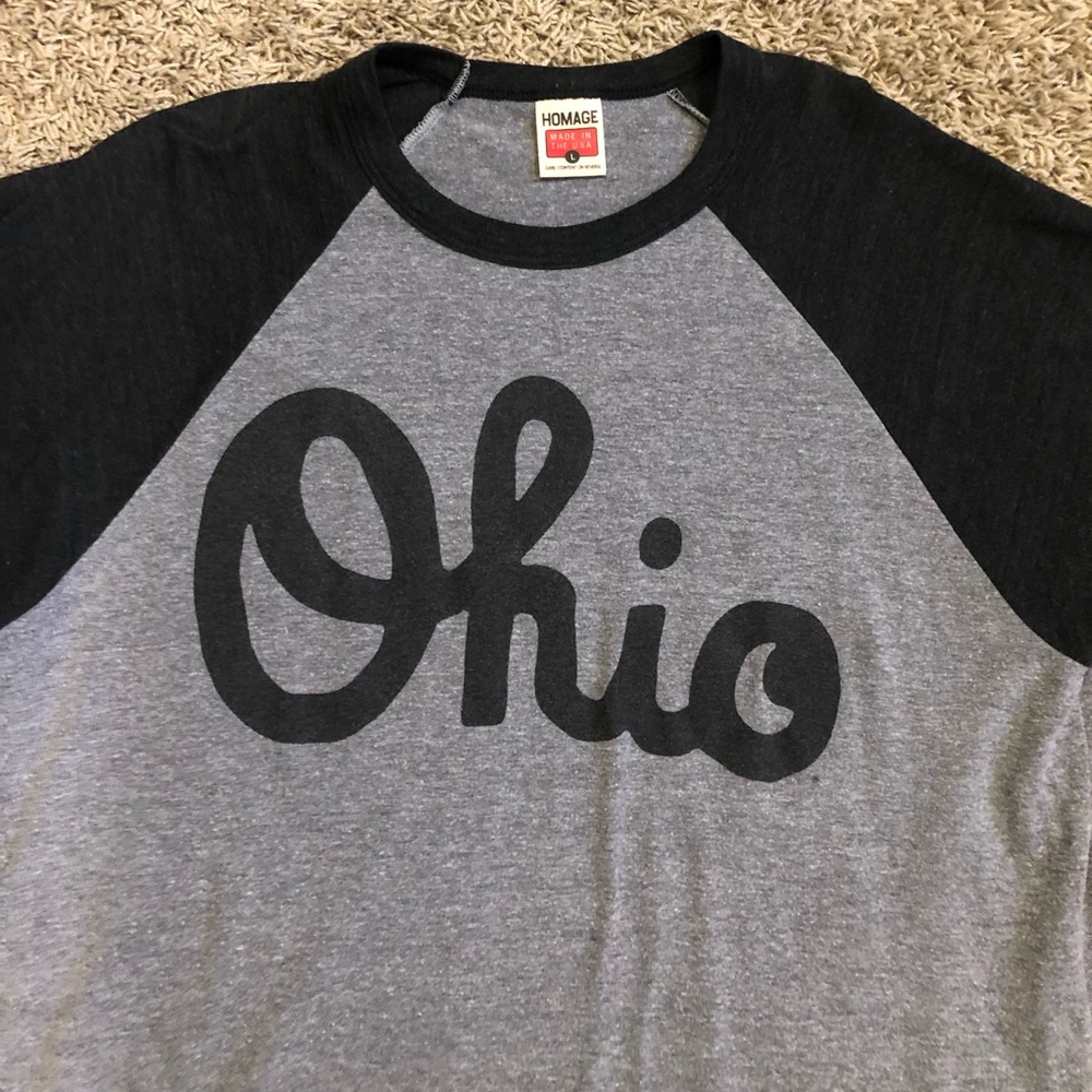 Homage 3/4 Sleeve Script Ohio Shirt